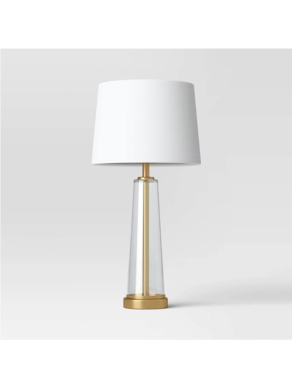 ISO!! Threshold Target Tapered Fillable Table Lamp with USB Clear